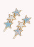 Marbelized Star Trio Clip - Colors: Cotton Candy Sky & Mother of Pearl White